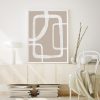 Wall Art 50cmx70cm Abstract White Lines 2 Sets White Frame Canvas - Image 4