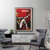 Wall Art 80cmx120cm Bally Man by Villemot Black Frame Canvas - Image 2