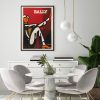 Wall Art 80cmx120cm Bally Man by Villemot Black Frame Canvas - Image 3