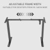 FORTIA Sit/Stand Desk Frame, 58 x 90-135cm, 72-118cm Height Adjustable, 70kg Load, Black - Image 3