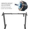 FORTIA Sit/Stand Desk Frame, 58 x 90-135cm, 72-118cm Height Adjustable, 70kg Load, Black - Image 4