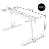 FORTIA Sit/Stand Desk Frame, 58 x 90-135cm, 72-118cm Height Adjustable, 70kg Load, Black - Image 6