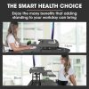 Fortia Desk Riser 77cm Wide Adjustable Sit to Stand for Dual Monitor, Keyboard, Laptop, Black - Image 3
