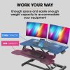 Fortia Desk Riser 77cm Wide Adjustable Sit to Stand for Dual Monitor, Keyboard, Laptop, Black - Image 5