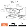 Fortia Desk Riser 77cm Wide Adjustable Sit to Stand for Dual Monitor, Keyboard, Laptop, Black - Image 6