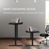 FORTIA Sit Stand Standing Desk, 120x60cm, 72-118cm Height Adjustable, 70kg Load, Black/Black Frame - Image 2