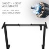 FORTIA Sit Stand Standing Desk, 120x60cm, 72-118cm Height Adjustable, 70kg Load, Black/Black Frame - Image 4