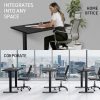 FORTIA Sit Stand Standing Desk, 120x60cm, 72-118cm Height Adjustable, 70kg Load, Black/Black Frame - Image 8