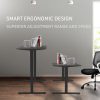Fortia Sit To Stand Up Standing Desk, 140x60cm, 72-118cm Electric Height Adjustable, 70kg Load, Black/Black Frame - Image 2