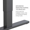 Fortia Sit To Stand Up Standing Desk, 140x60cm, 72-118cm Electric Height Adjustable, 70kg Load, Black/Black Frame - Image 5