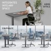 Fortia Sit To Stand Up Standing Desk, 140x60cm, 72-118cm Electric Height Adjustable, 70kg Load, Black/Black Frame - Image 8
