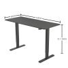 Fortia Sit To Stand Up Standing Desk, 140x60cm, 72-118cm Electric Height Adjustable, 70kg Rated Black/Black Frame - Image 6