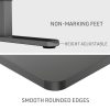 Fortia Sit To Stand Up Standing Desk, 140x60cm, 72-118cm Electric Height Adjustable, 70kg Rated Black/Black Frame - Image 8