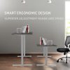 FORTIA Sit Stand Standing Desk, 120x60cm, 72-118cm Height Adjustable, 70kg Load, Black/Silver Frame - Image 2
