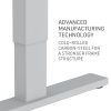 FORTIA Sit Stand Standing Desk, 120x60cm, 72-118cm Height Adjustable, 70kg Load, Black/Silver Frame - Image 5
