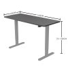 Fortia Sit To Stand Up Standing Desk, 140x60cm, 72-118cm Electric Height Adjustable, 70kg Load, Black/Silver Frame - Image 6