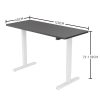 FORTIA Sit Stand Standing Desk, 120x60cm, 72-118cm Height Adjustable, 70kg Load, Black style/White Frame - Image 6
