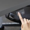 FORTIA Sit Stand Standing Desk, 120x60cm, 72-118cm Height Adjustable, 70kg Load, Black style/White Frame - Image 7