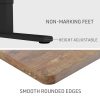 FORTIA Sit Stand Standing Desk, 120x60cm, 72-118cm Height Adjustable, 70kg Load, Oak style/Black Frame - Image 9