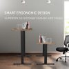 Fortia Sit To Stand Up Standing Desk, 120x60cm, 72-118cm Electric Height Adjustable, 70kg Rated, Walnut Style/Black Frame - Image 2