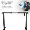 Fortia Sit To Stand Up Standing Desk, 120x60cm, 72-118cm Electric Height Adjustable, 70kg Rated, Walnut Style/Black Frame - Image 4