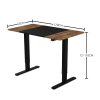 Fortia Sit To Stand Up Standing Desk, 120x60cm, 72-118cm Electric Height Adjustable, 70kg Rated, Walnut Style/Black Frame - Image 6