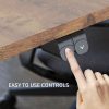 Fortia Sit To Stand Up Standing Desk, 120x60cm, 72-118cm Electric Height Adjustable, 70kg Rated, Walnut Style/Black Frame - Image 7