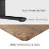 Fortia Sit To Stand Up Standing Desk, 120x60cm, 72-118cm Electric Height Adjustable, 70kg Rated, Walnut Style/Black Frame - Image 9