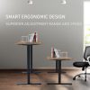 Fortia Sit To Stand Up Standing Desk, 140x60cm, 72-118cm Electric Height Adjustable, 70kg Load, Oak Style/Black Frame - Image 2