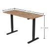 Fortia Sit To Stand Up Standing Desk, 140x60cm, 72-118cm Electric Height Adjustable, 70kg Load, Oak Style/Black Frame - Image 6
