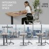 Fortia Sit To Stand Up Standing Desk, 140x60cm, 72-118cm Electric Height Adjustable, 70kg Load, Oak Style/Black Frame - Image 8