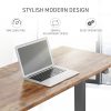 Fortia Sit To Stand Up Standing Desk, 140x60cm, 72-118cm Electric Height Adjustable, 70kg Load, Oak Style/Black Frame - Image 10
