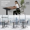 Fortia Sit To Stand Up Standing Desk, 140x60cm, 72-118cm Electric Height Adjustable, 70kg Rated, Oak Style/Black Frame - Image 8
