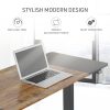 Fortia Sit To Stand Up Standing Desk, 140x60cm, 72-118cm Electric Height Adjustable, 70kg Rated, Oak Style/Black Frame - Image 10