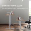 Fortia Sit To Stand Up Standing Desk, 120x60cm, 72-118cm Electric Height Adjustable, 70kg Load, Oak Style/Silver Frame - Image 2