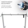 Fortia Sit To Stand Up Standing Desk, 120x60cm, 72-118cm Electric Height Adjustable, 70kg Load, Oak Style/Silver Frame - Image 4
