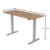 Fortia Sit To Stand Up Standing Desk, 140x60cm, 72-118cm Electric Height Adjustable, 70kg Load, Oak Style/Silver Frame - Image 6