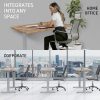 Fortia Sit To Stand Up Standing Desk, 140x60cm, 72-118cm Electric Height Adjustable, 70kg Load, Oak Style/Silver Frame - Image 8
