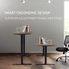 Fortia Sit To Stand Up Standing Desk, 120x60cm, 72-118cm Electric Height Adjustable, 70kg Load, Walnut Style/Black Frame - Image 2