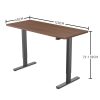 Fortia Sit To Stand Up Standing Desk, 120x60cm, 72-118cm Electric Height Adjustable, 70kg Load, Walnut Style/Black Frame - Image 6