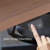 Fortia Sit To Stand Up Standing Desk, 120x60cm, 72-118cm Electric Height Adjustable, 70kg Load, Walnut Style/Black Frame - Image 7