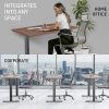 Fortia Sit To Stand Up Standing Desk, 120x60cm, 72-118cm Electric Height Adjustable, 70kg Load, Walnut Style/Black Frame - Image 8