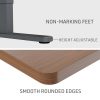 Fortia Sit To Stand Up Standing Desk, 120x60cm, 72-118cm Electric Height Adjustable, 70kg Load, Walnut Style/Black Frame - Image 9