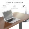 Fortia Sit To Stand Up Standing Desk, 120x60cm, 72-118cm Electric Height Adjustable, 70kg Load, Walnut Style/Black Frame - Image 10