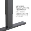Fortia Sit To Stand Up Standing Desk, 120x60cm, 72-118cm Electric Height Adjustable, 70kg Load, White Oak Style/Black Frame - Image 5