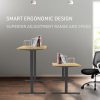 Fortia Sit To Stand Up Standing Desk, 140x60cm, 72-118cm Electric Height Adjustable, 70kg Load, White Oak Style/Black Frame - Image 2