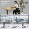 Fortia Sit To Stand Up Standing Desk, 140x60cm, 72-118cm Electric Height Adjustable, 70kg Load, White Oak Style/Black Frame - Image 8