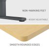 Fortia Sit To Stand Up Standing Desk, 140x60cm, 72-118cm Electric Height Adjustable, 70kg Load, White Oak Style/Black Frame - Image 9