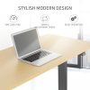 Fortia Sit To Stand Up Standing Desk, 140x60cm, 72-118cm Electric Height Adjustable, 70kg Load, White Oak Style/Black Frame - Image 10