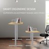 Fortia Sit To Stand Up Standing Desk, 140x60cm, 72-118cm Electric Height Adjustable, 70kg Load, White Oak Style/Silver Frame - Image 2